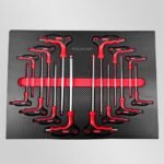 Brumann werkplaatswagen – 8 laden, 6 gevuld + zijkast + 2 momentsleutels – Image 12