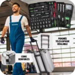 Caisse à outils 899 pièces avec Poignée pliante et télescopique – Image 4