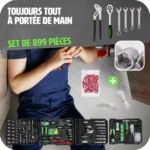 Caisse à outils 899 pièces avec Poignée pliante et télescopique – Image 8