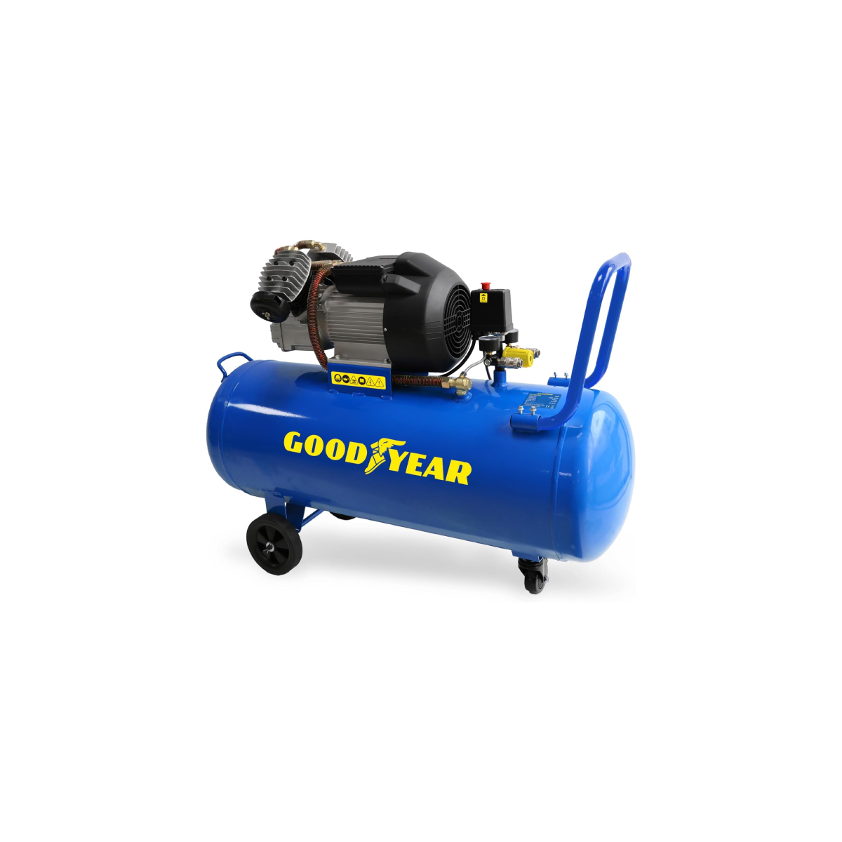 Compresseur d’Air GOODYEAR 100 L – 3 CV, 10 Bar, 412 L_min – Lubrification à l’huile, Transmission directe GOODYEAR luchtcompressor 100 L – 3 PK, 10 bar, 412 L/min – oliegesmeerd, directe aandrijving – Image 1